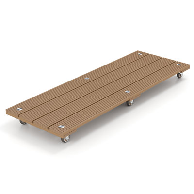 Rolling Stand With Lockable Casters For Pots,6-Wheel Long Caddy Plant Stand(Set Of 2)