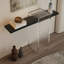 Console moderne en bois massif noir-519605968