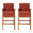 Counter Height Upholstered Bar Stool With Armrests And Solid Wood Legs-1326382101
