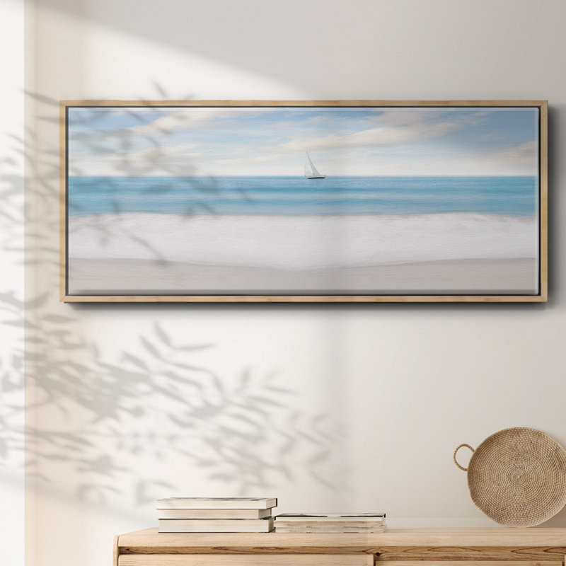 Beach- Framed Canvas, 8" H x 20" W
