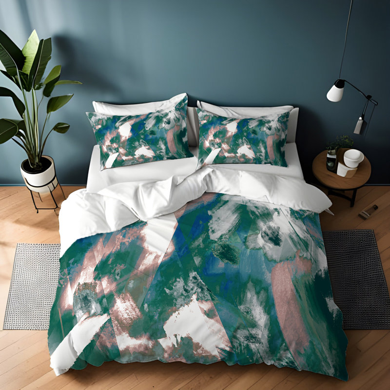 Abstract Duvet Cover, King Duvet Cover + 2 King Shams