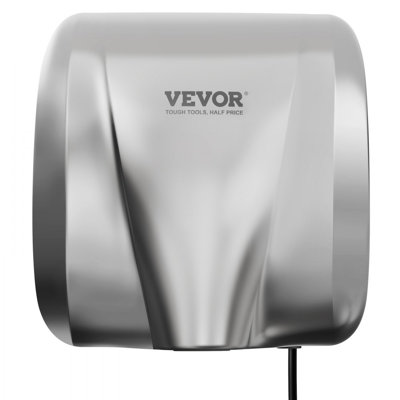 Heavy Duty Commercial Hand Dryer, 1300W Automatic High Speed Stainless Steel Warm Wind Hand Blower, 120V Plug In/Hardwired Two Power Options, Compliant for Industry Business Restrooms