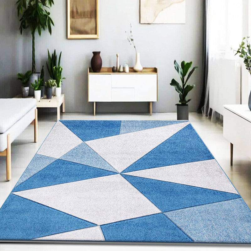 Geometric Area Rug, Rectangle 60 x 110cm