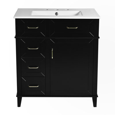 Meuble-lavabo de 30 pouces avec porte à fermeture douce
