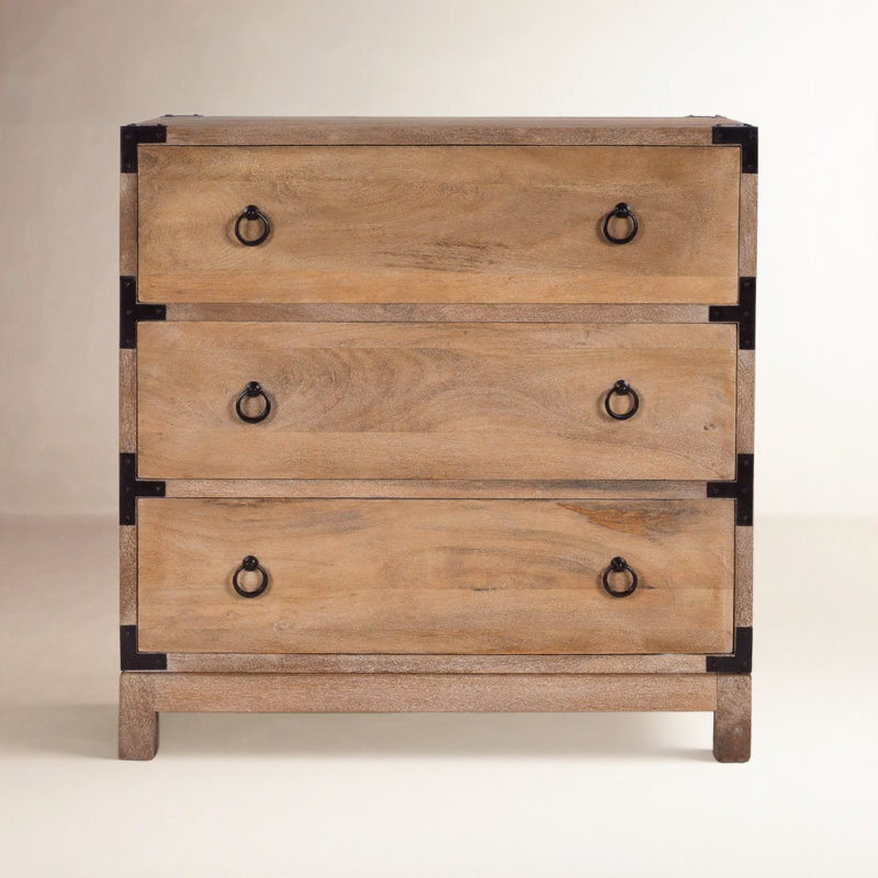 Radcliff 3 Drawer Accent Chest, Light Brown