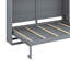 Lit double escamotable en bois massif avec armoires supérieures