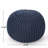Cotton Upholstered Round Pouf Ottoman-1508630645