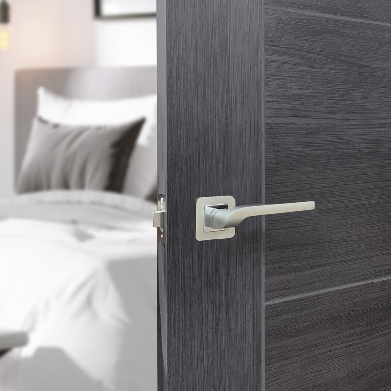 Austin Standard Latch Door Handle Pack, Light Grey