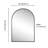 Elodie 26 in. W x 38 in. H Medium Arched Aluminum Metal Framed Wall Mounted Bathroom Vanity Accent Mirror, Black-393421924-378608240