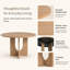 Modern 5-Piece Solid Wood Dining Table Sets For 4, Kitchen Table Set With 4 Upholstered Chairs-1485471906