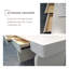 Bureau blanc rectangulaire en bois manufacturé avec 2 tiroirs-110367895