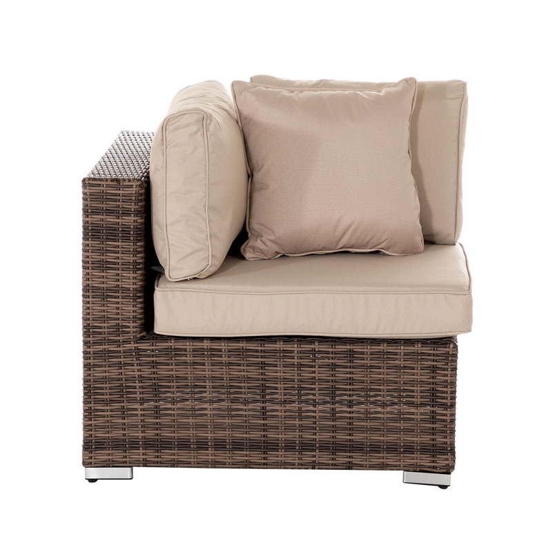 Besse 72 cm W Wicker Patio Sofa with Cushions