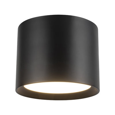 Napoleon 9-in Black dimmable LED Semi-Flush Mount