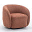 Fauteuil demi-tonneau pivotant rembourré Aunna-894586204
