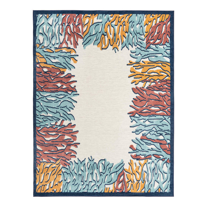 Millville Indoor/Outdoor Rug Multi, Rectangle 2' x 3'