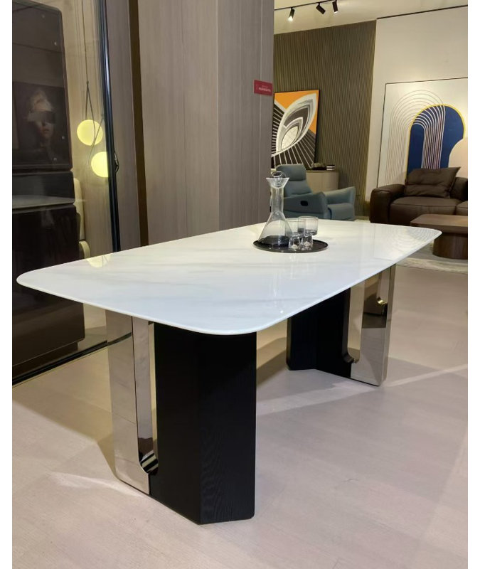 Rectangular Dining table with marble