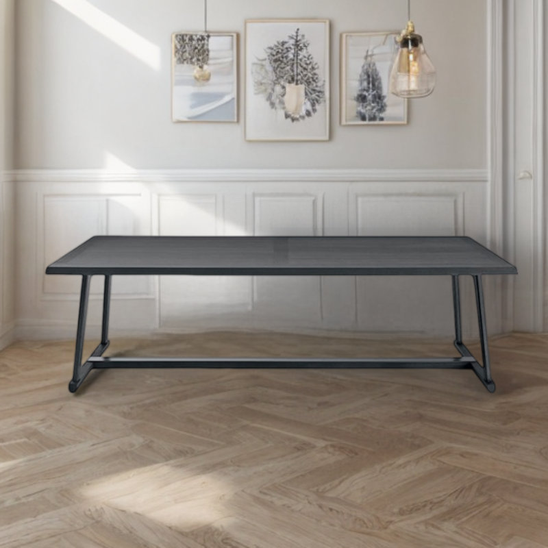 Routenberg Oak Solid Wood Dining Table, 31.49" W x 70.86" L