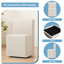 Chaise moderne en lin beige avec repose-pieds avec roulettes