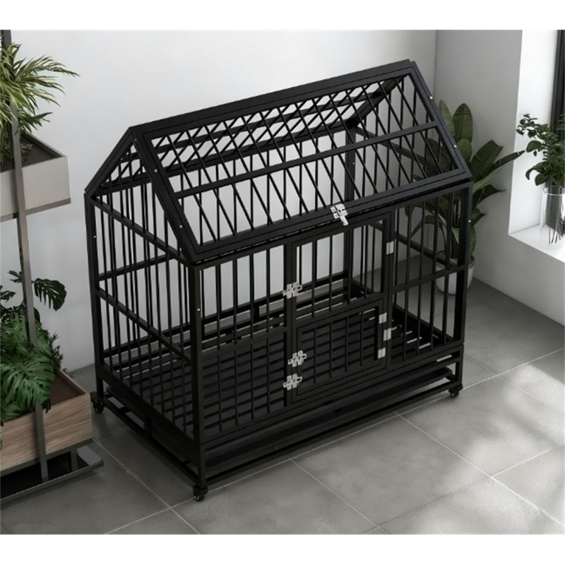 Caisse pour chien robuste avec roues verrouillables et plateau amovible