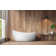 Dune 68'' x 34'' Freestanding Soaking Solid Surface Bathtub