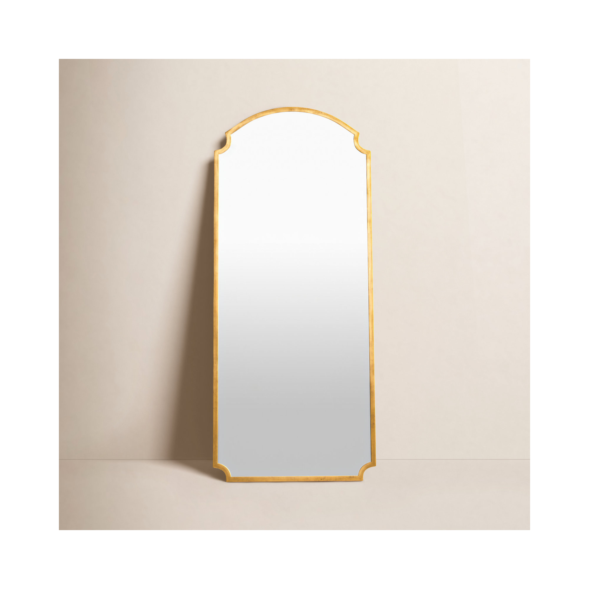 Orwell Metal Flat Mirror, Gold
