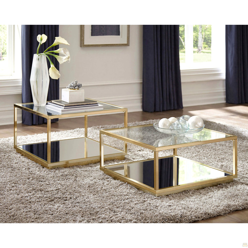 Ensemble de tables basses 2 pièces Emeline