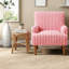 Chaises d'appoint confortables, chaise rose moderne en velours côtelé pour la maison