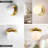 1-light Damp Rated Brass Wall Sconce With White Glass Shade 