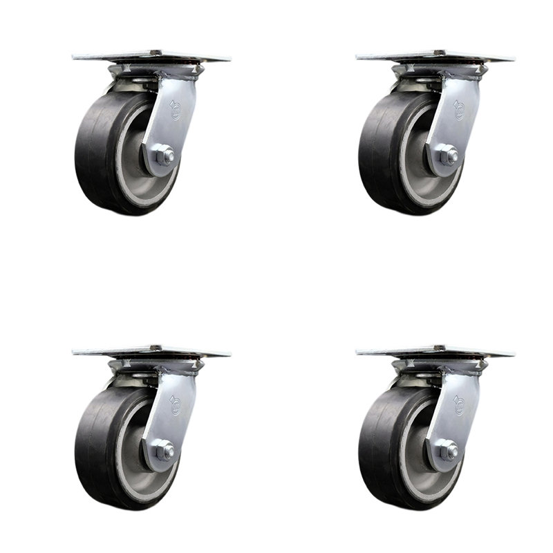 Caoutchouc sur roulettes en aluminium