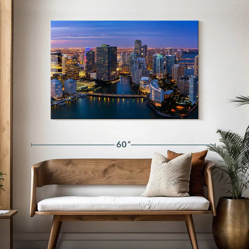 Humeur au crépuscule Sirci Miami, H 32 po x l 48 po