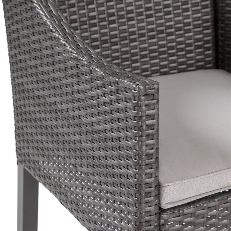 Ensemble repas 6 pièces avec coussins Lovisa, Gris