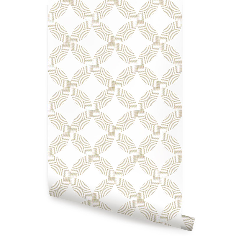 Panneau de papier peint adhésif Bette, L 2 pi x L 18 pi, Doré