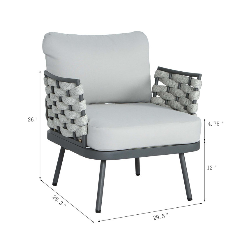 Ensemble de 2 fauteuils club Mariano, Gris, Gris