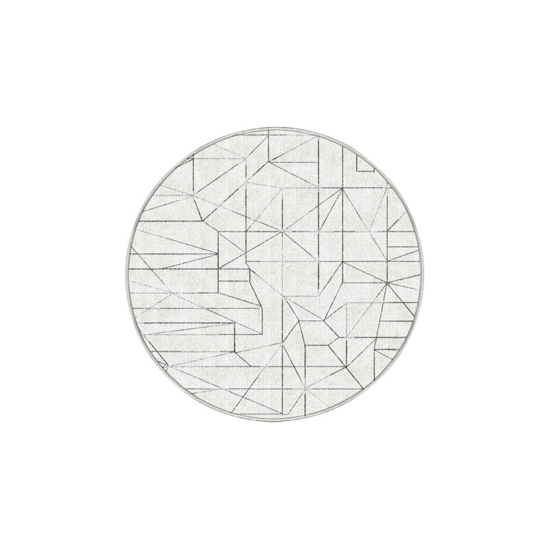 Tapis avec envers antidérapant Kalispir, Rond 6 pi