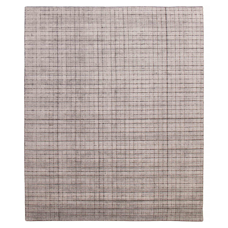 Tapis gris unique de 7 pi 11 po x 9 pi 4 po Kashkuli Gabbeh
