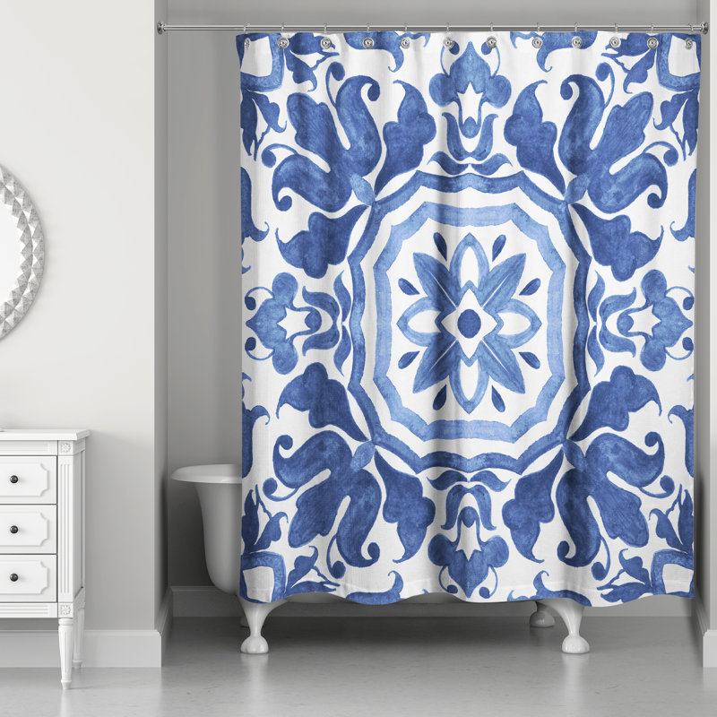 Huckins Geometric Shower Curtain