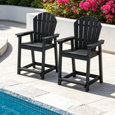 HDPE Tall Adirondack Bar Chair (Set of 2) – Outdoor High-Top