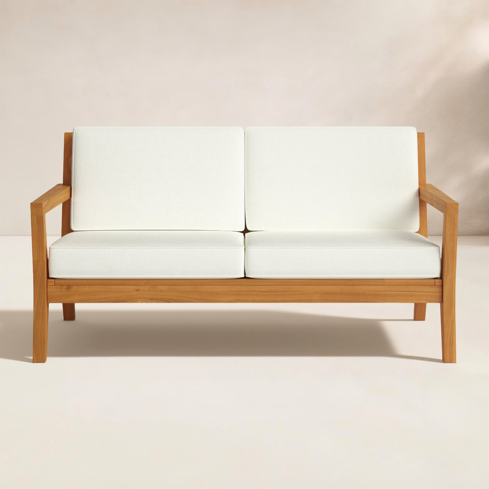 Echols 64" Teak Patio Loveseat