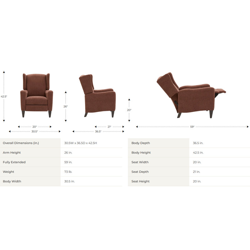 Fauteuil inclinable Rae, Colombe
