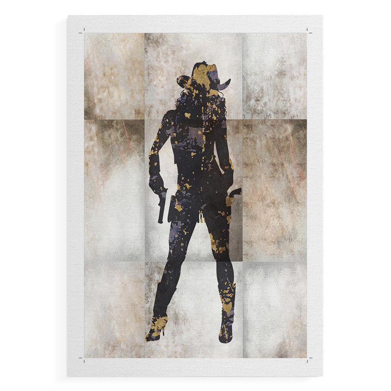 Cowgirl IV - Impression sur toile seulement - NON-CADRE, H 48 po x l 32 po