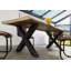 Solid Wood Top Metal Base Dining Table-64126007-64126008-64126009