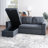 Gadalia L-Shaped Velvet Sleeper Sofa Reversible couch Pull Out Couch with storage chaise-20531766