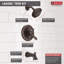 Ensemble de robinet de douche à double fonction Lahara 17 Series, ensemble de garniture de valve de douche-2560719