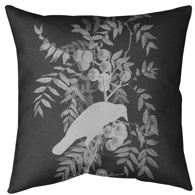 Housse de coussin en pattes d’oie american, 20 po x 20 po, Gris, Faux lin