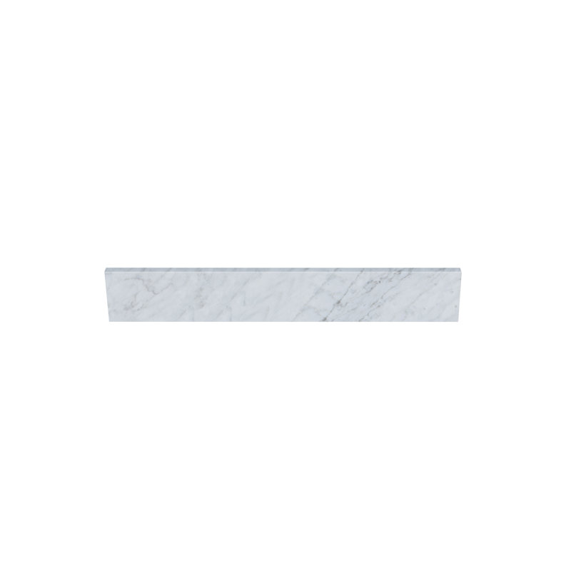31 In. W  Backsplash, Natural Carrara Marble