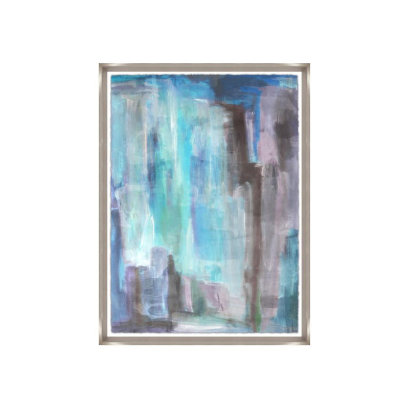 «Discovery V» par Elle Youngstrom - peinture sur toile, H 32 po x l 24 po x 1,5 po, Couche de verre