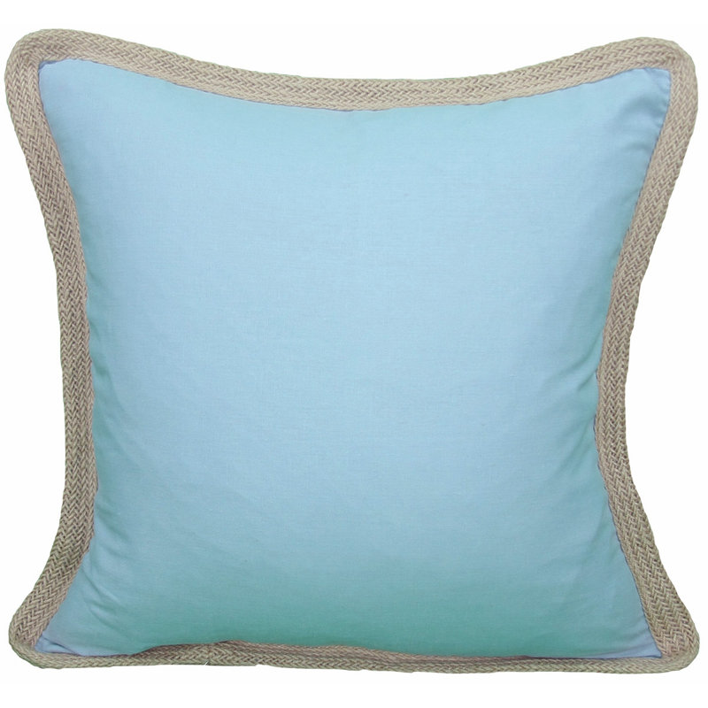 Coussin Classic Jute, Blue, Feathers