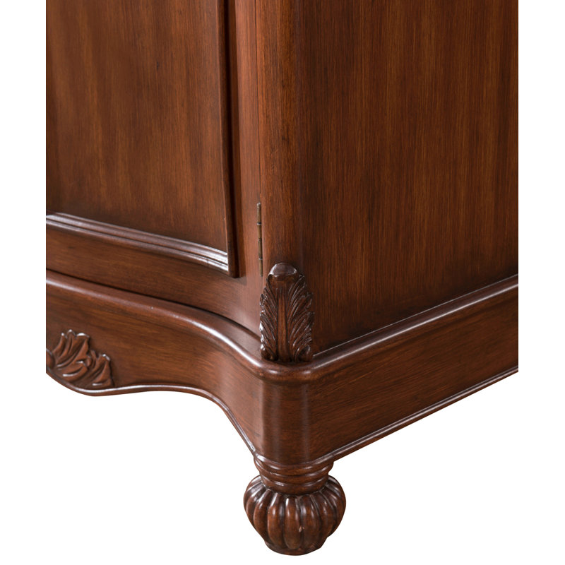 Mannie 36" Single Bathroom Vanity Kit, Teak, White