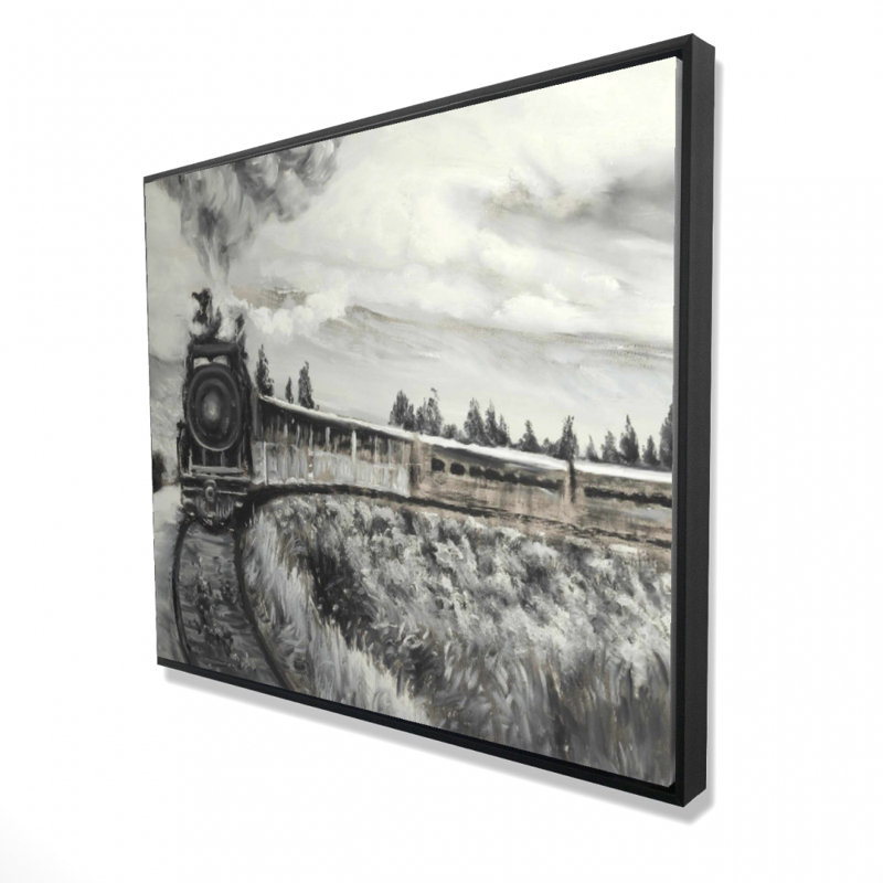 Steam Engine Train Print On Canvas, H 48 po x l 60 po