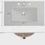 Meuble-lavabo pour salle de bain avec lavabo en céramique, meuble-lavabo avec verre trempé flou, grand espace de rangement et structure en bois d'hévéa-1051813924